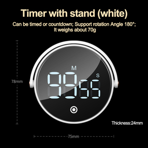 Großbild-Kunststoff-Drehtisch-Timer Countdown E-Learning-Erinnerung Timer Küchen-Magnet-Timer - Product Image 5
