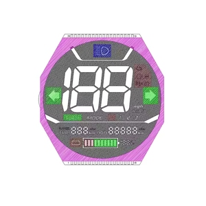 Kunden spezifisches LCD-Display 7-Segment-LCD-Display VA-Negativ modus Metallstift anschluss LCD-Panel - Product Image 2