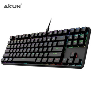 AIKUN GX9870 Teclado para juegos con cable TKL, retroiluminación RGB, interruptores mecánicos de 87 teclas, función multimedia, Puerto tipo C - Product Image 5