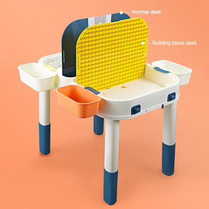 Kids Activity Table Set <strong>All</strong>-in-one Multi Compatible Suitcase Building Block Table Versatile <strong>Toys</strong> - Product Image 5