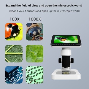 Microscopio electrónico Digital de fuente de luz LED óptica de alta definición todo en uno de grado profesional para aumento biológico - Product Image 4