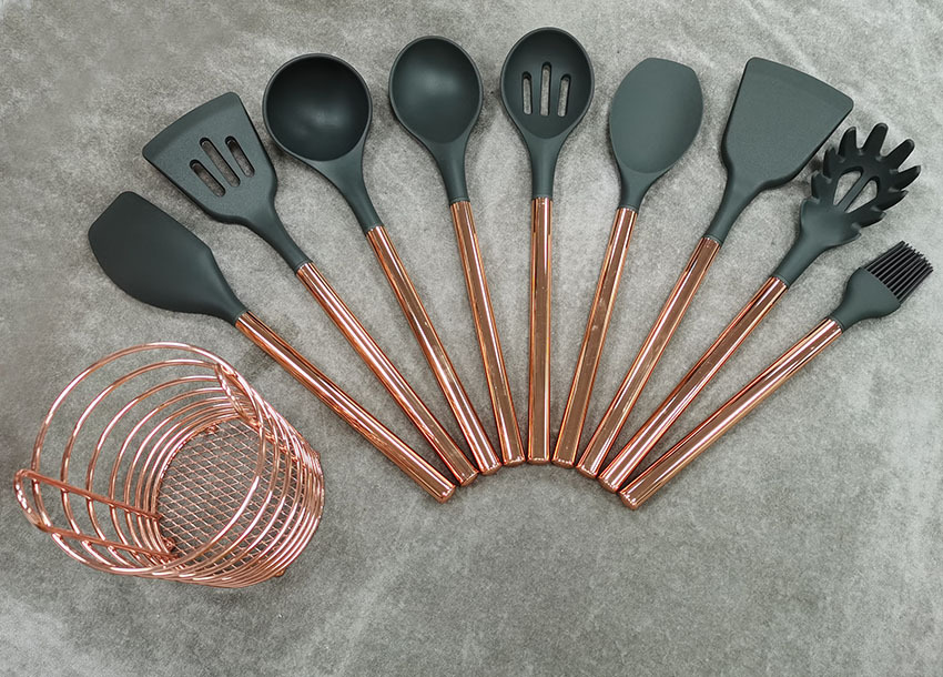 9pcs Rose Gold with holder