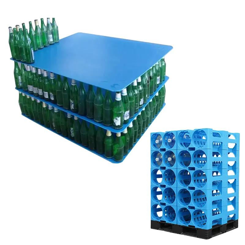 Prezzo di fabbrica pp polipropilene fogli separatori di plastica/tamponi per strati di imballaggio di bottiglie/foglio divisorio per pallet