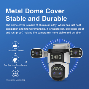 12MP Outdoor Three Lens Wifi 4G <strong>Camera</strong> Waterproof Auto Tracking Motion Detection Alarming Solar Ai <strong>Camera</strong> - Product Image 2