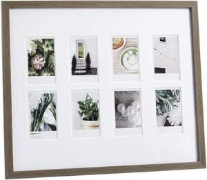 Basics Photo <strong>Frame</strong> for Use with Instax - 8-<strong>Opening</strong> - 3.25&quot;x2&quot;, Barnwood Wooden Photo <strong>Frame</strong> - Product Image 3
