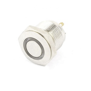 Metal Off/on 16mm Momentary <strong>Push</strong> <strong>Button</strong> <strong>Switch</strong>/Touch <strong>Switch</strong> <strong>With</strong> LED Metal Flush 16mm Momentary <strong>Push</strong> <strong>Button</strong> <strong>Switch</strong> <strong>Pcb</strong> Mounting - Product Image 1