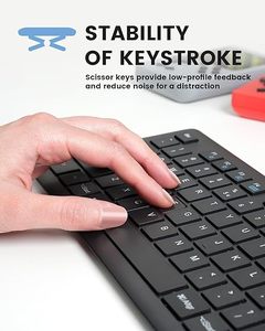 Teclado de tijeras inalámbrico de alta calidad 2,4G con receptor pequeño, teclados inalámbricos recargables Slient de diseño delgado - Product Image 5