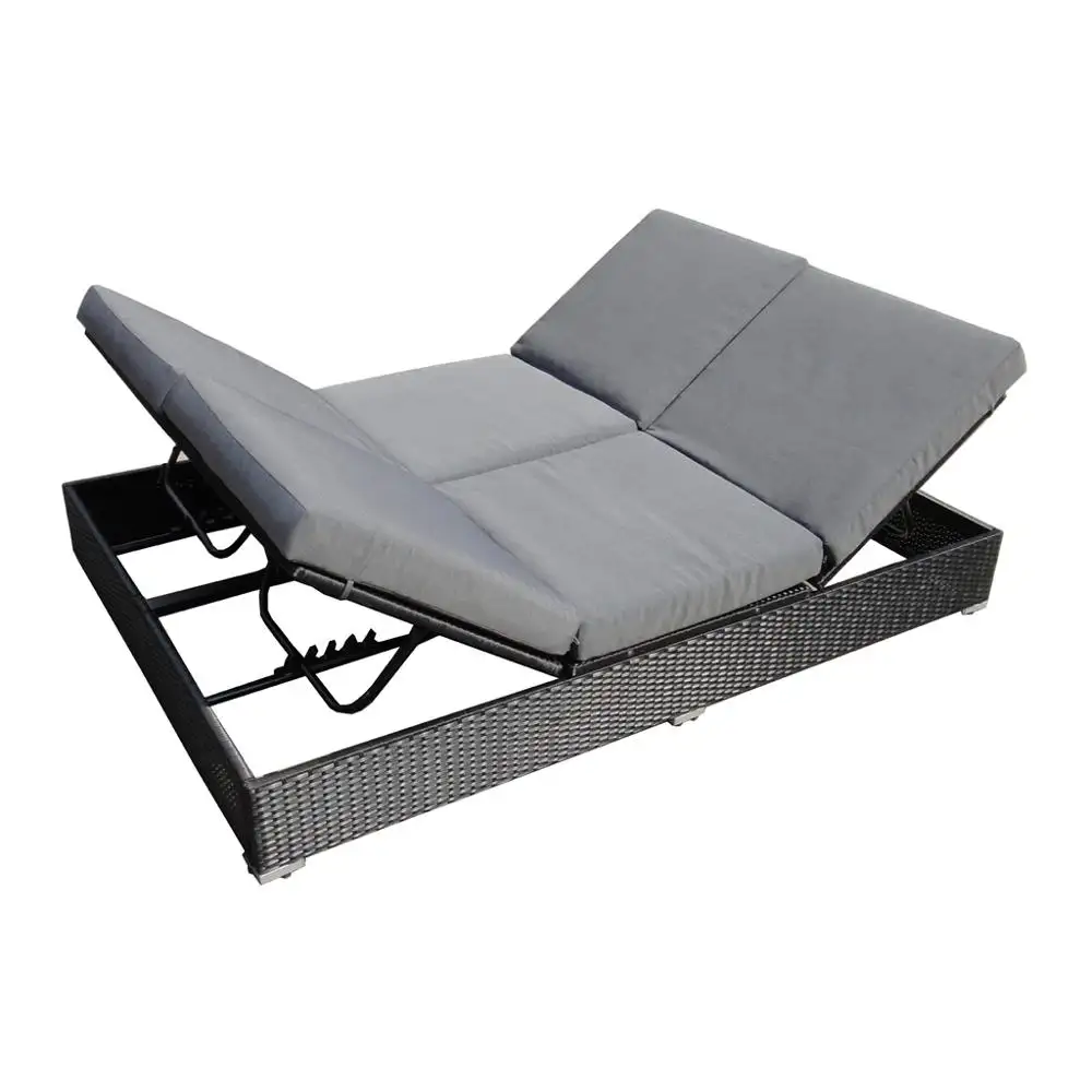 Moderna sedia hotel per il tempo libero di vimini sedie a sdraio sole all'aperto mobili da giardino in rattan portatile piscina spiaggia rilassarsi sedia chaise lounge