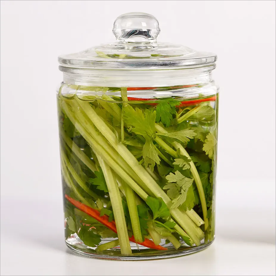 As latas personalizadas do pickle da grande capacidade, pickle conservaram vegetais selaram o frasco de vidro