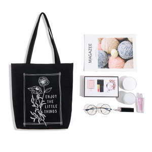 Bolso de hombro con estampado de lona transfronterizo para estudiantes, Tutorial de Arte de literatura simple, bolsa de almacenamiento de compras para niños - Product Image 3