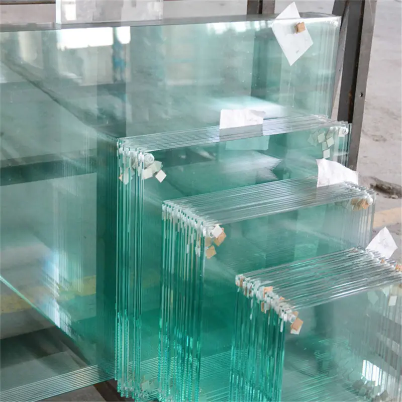 building   industrial glass 12mm tempered Ultra white Super Crystal clear glass for commercial building Door Window Bathroom