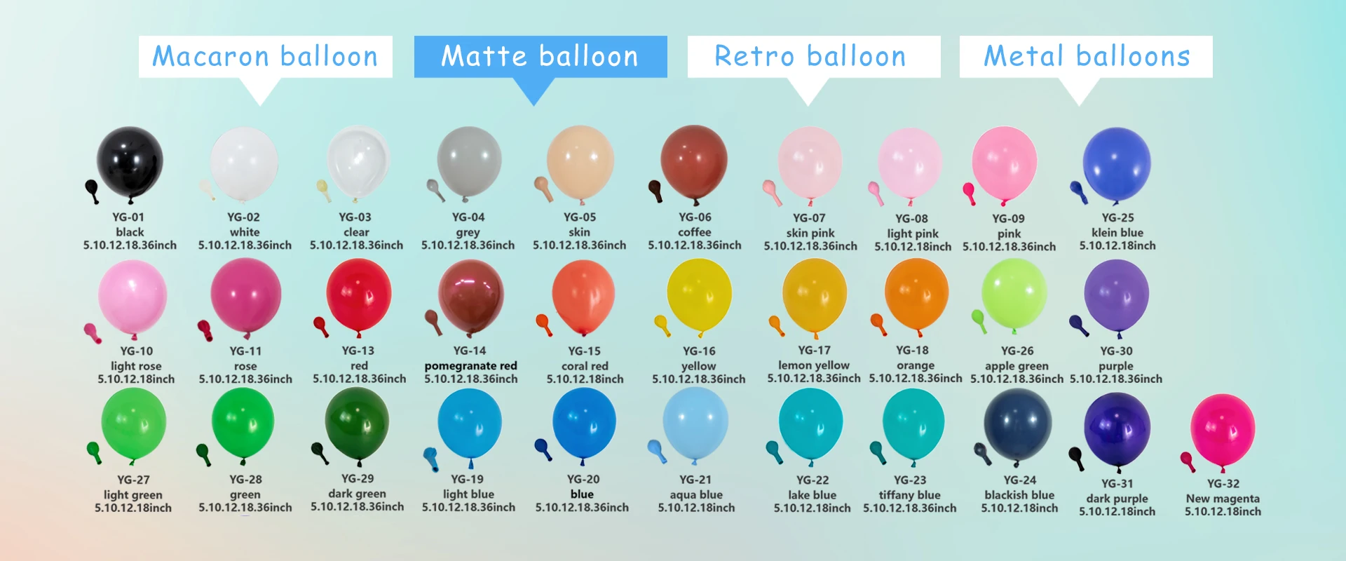 Matte balloon catalogue 1