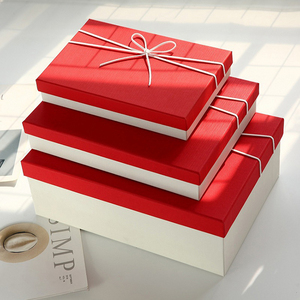 Set di 6 scatole regalo di cartone rettangolari personalizzate di lusso con coperchio di dimensioni assortite cartelle di imballaggio