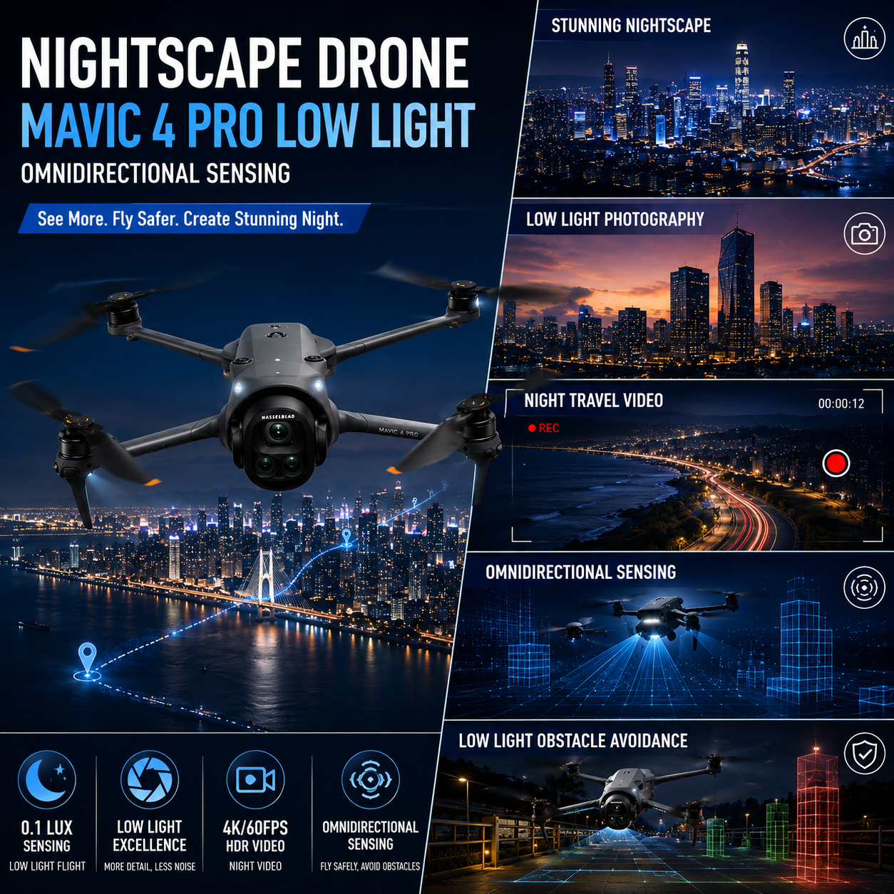 Mavic 4 Pro-Nightscape Drone