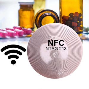 13.56mhzカスタムNFCタグチップアンテナラベルウェットインレイN213紙URL QRコード電子棚ステッカーNFC RFIDラベル - Product Image 1