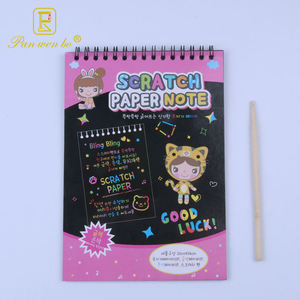 2023 Hot Sale 2 Kinds Children DIY Creative Colorful <strong>Pattern</strong> Scratch <strong>Book</strong> Note for Gift - Product Image 5