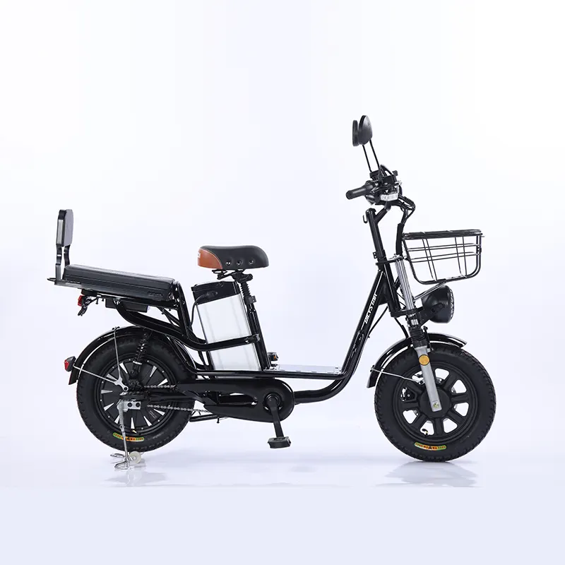 16 inç çok fonksiyonlu yetişkinler bisiklet kargo elektrikli E teslimat bisikletleri teslimat kutusu ile 500w yağ lastik elektrikli bisiklet