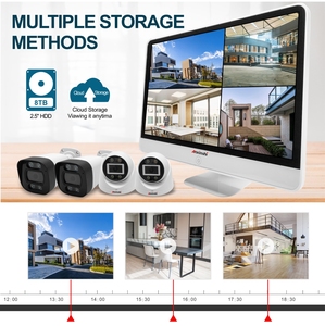 16.5-Inch Large Screen POE NVR 8Channels 4K HD LCD Monitor POE <strong>Camera</strong> System Support Hik Dh CCTV <strong>Camera</strong> - Product Image 6