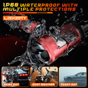 LEDDEITY 110W 13200lm yüksek güç H4 Led far projektör tak ve çalıştır Led projektör H4 Lens arabalar ve motosiklet için - Product Image 6