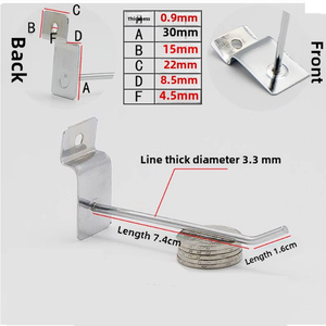 Nhà Máy <span class=keywords><strong>slatwall</strong></span> phụ kiện đá phiến tường kệ Chân đế treo Công cụ <span class=keywords><strong>slatwall</strong></span> móc hiển thị móc - Product Image 5