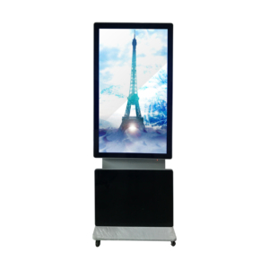 Floor Stand 360 Gradi Chiosco Digital Signage Orizzontale Totem Ruotare Schermo di Visualizzazione di Pubblicità - Product Image 1