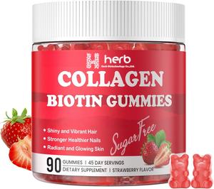 Private Label Supplementen Ondersteuning Voor Volwassenen Collageen Gummies Voor Haar, Huid, Nagel - Product Image 1
