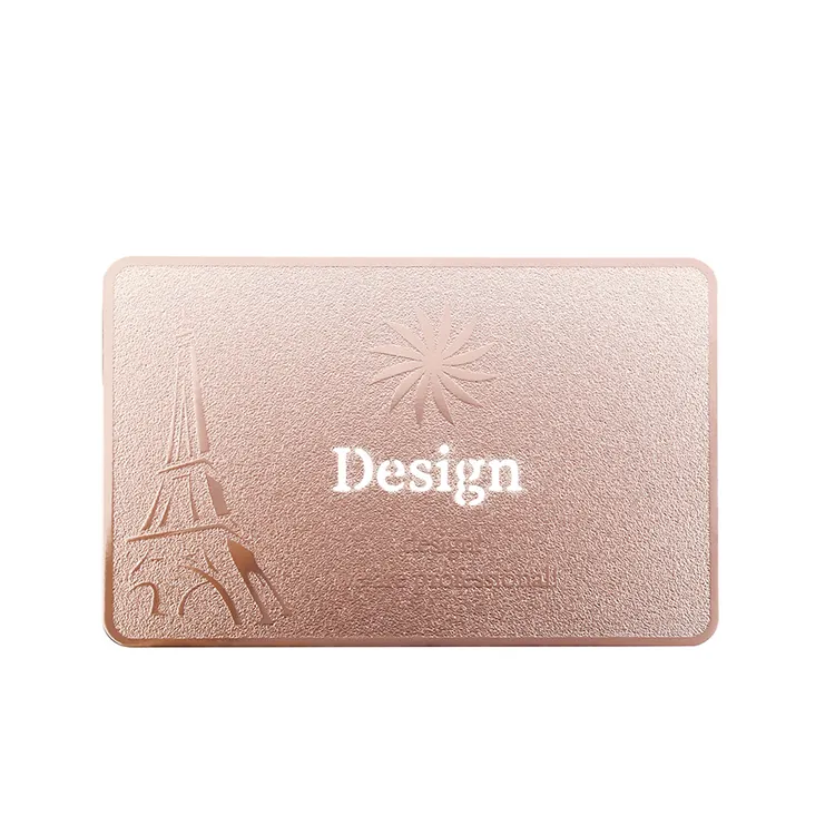 Rose Gold Aço Inoxidável Criar Próprio Inteligente Personalizado Cartão De Visita Fosco Metal Cartões De Visita Com Logotipo luxo em branco