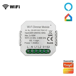 Оригинальная упаковка Wi-Fi светодиодный диммерный модуль 1-канальный двойной QS-Wifi-D02-TRIAC управления 220-240 В Размер 51x47x22 мм - Product Image 2