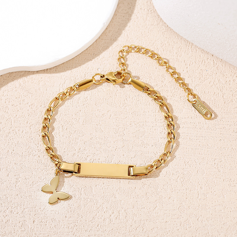 Gold Childrens bracelet butterfly