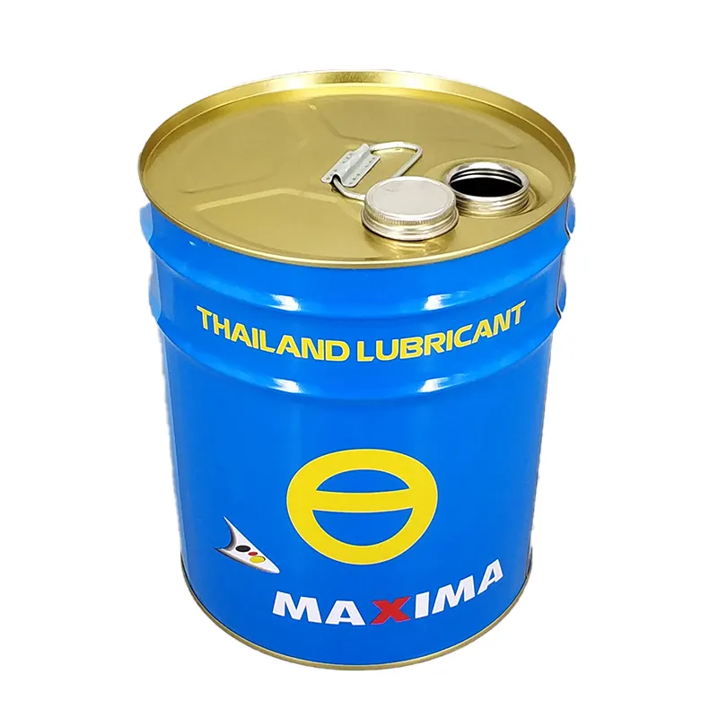 Balde de óleo lubrificante de metal com tampa flexível, balde de 20 litros para pintura de latas, balde de óleo fechado, cabeça apertada, com tampa flexível