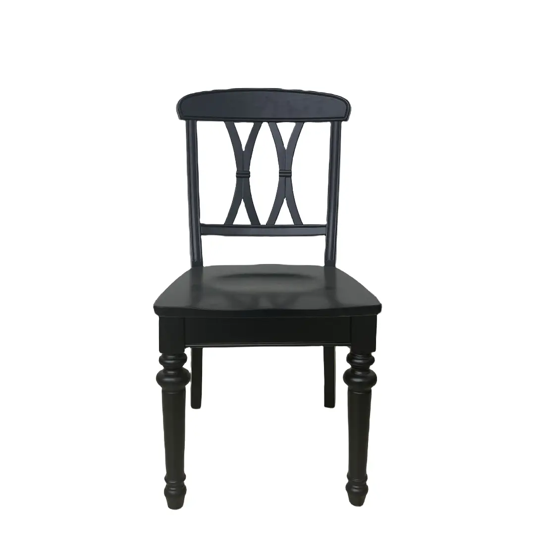 Silla con respaldo X, silla de espera de maquillaje, respaldo americano para el hogar, taburete de restaurante Vintage de madera maciza, silla de comedor