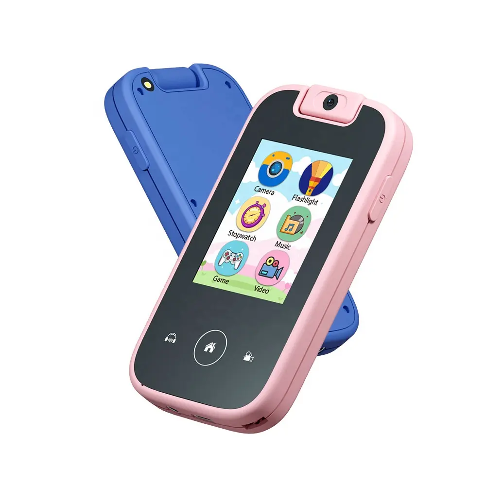 YMX PH03 Ponsel Pintar Mainan Ponsel Pintar dengan Layar Sentuh Sentuh Flip 180 Kamera Berputar untuk Anak Perempuan Anak Laki-laki