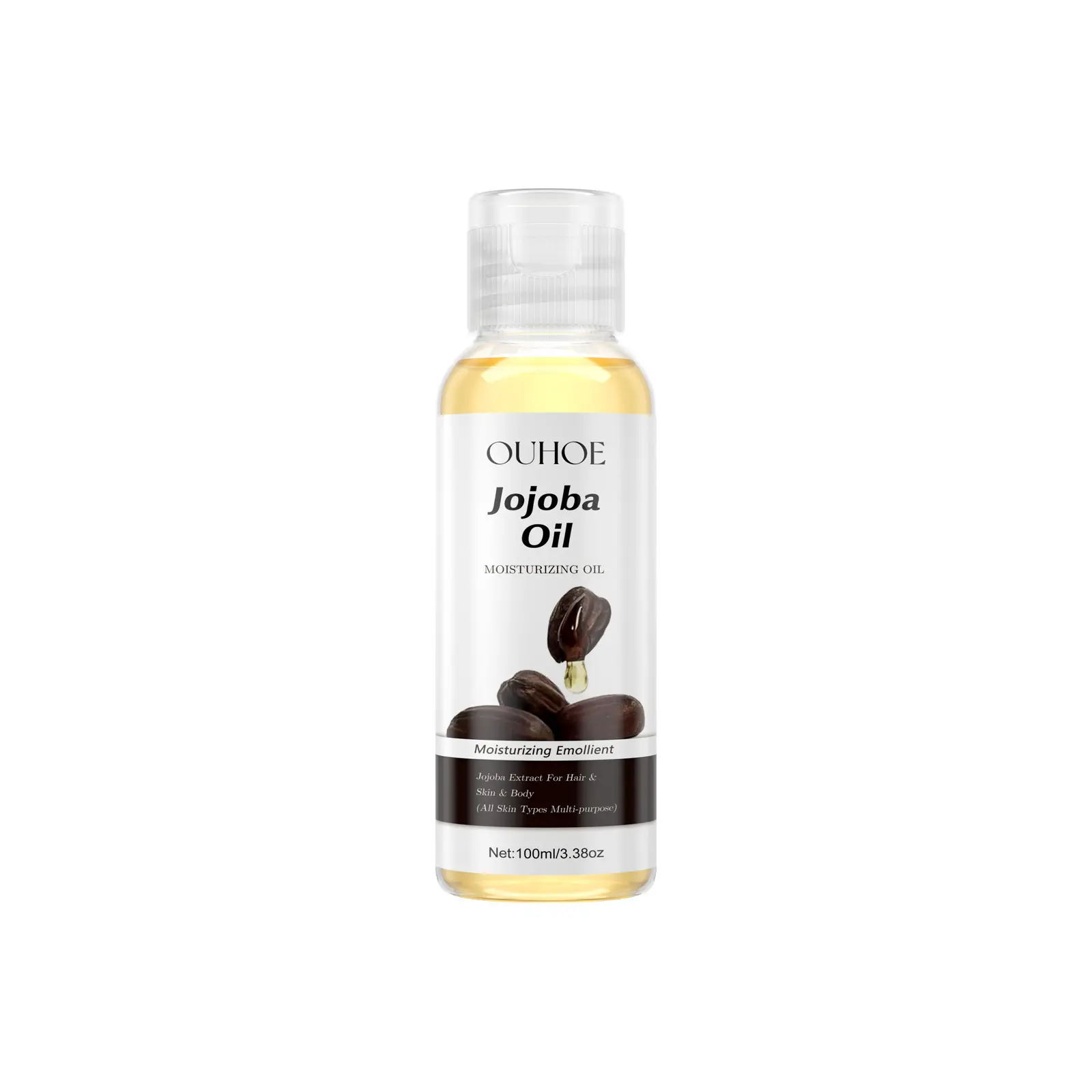 Óleo hidratante de jojoba para massagem corporal OUHOE Óleo de jojoba orgânico puro 100% óleo de jojoba prensado a frio puro