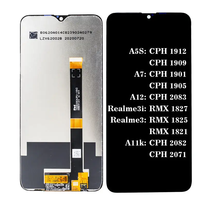 HY 휴대 전화 LCD 디스플레이 다른 브랜드 휴대 전화 용 모바일 예비 부품 OPPO LCD 화면 디스플레이 어셈블리