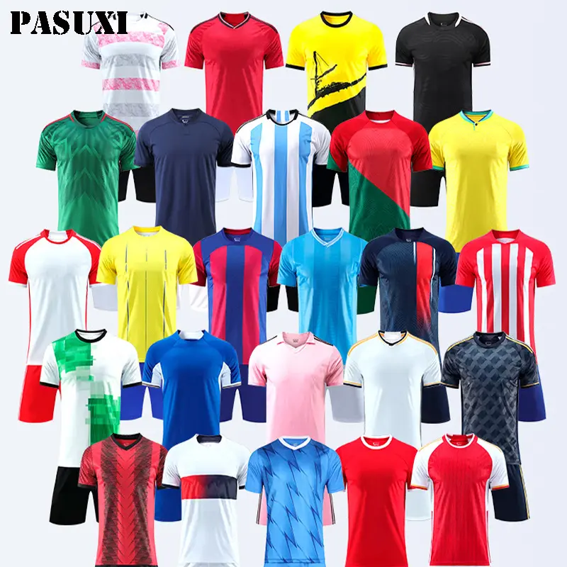 PASUXI Alta qualidade Uniforme De Futebol Sublimação Comprar Camisas De Futebol Uniformes Kit Online Custom Jersey Football Jersey 2023-2024