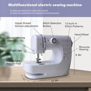 China Portable Mini Clothing Sewing <strong>Machine</strong> 12 Built-in Stitches <strong>Multi</strong>-<strong>function</strong> Household Sewing <strong>Machine</strong> for Clothes - Product Image 3