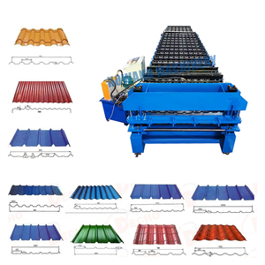 Tốc độ cao kim loại thép kẽm mái ngói cán hình thành mái ngói Máy làm ibr tấm lợp Máy làm - Product Image 1