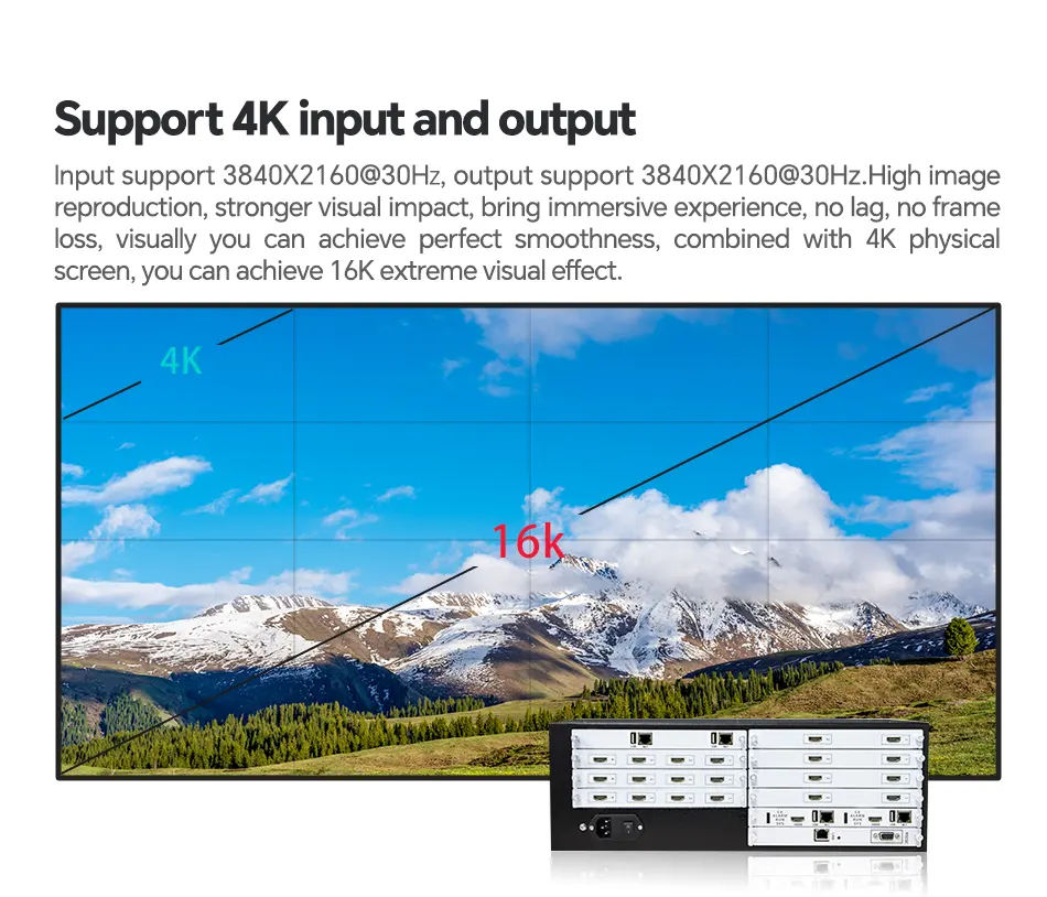 Di alta qualità 4k TV parete video controller TV LCD da parete processore LED splicing schermo processore