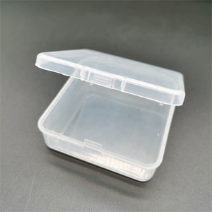 PP塑料盒矩形可视容器盒，用于台式储物，带铰链盖 - Product Image 5