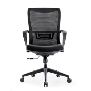 Juego de mesa y silla de oficina Foshan Maiteshi, silla de malla de ordenador para personal negro con reposabrazos fijo - Product Image 3