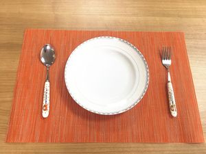 餐垫耐热防滑餐垫可水洗耐用聚氯乙烯乙烯基编织桌垫矩形餐垫 - Product Image 6
