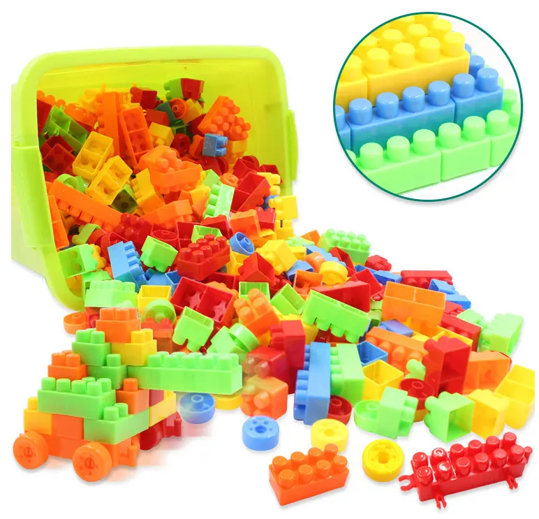 Детские большие частицы пластиковые строительные блоки детские развивающие игрушки оптом строительные блоки набор игрушек