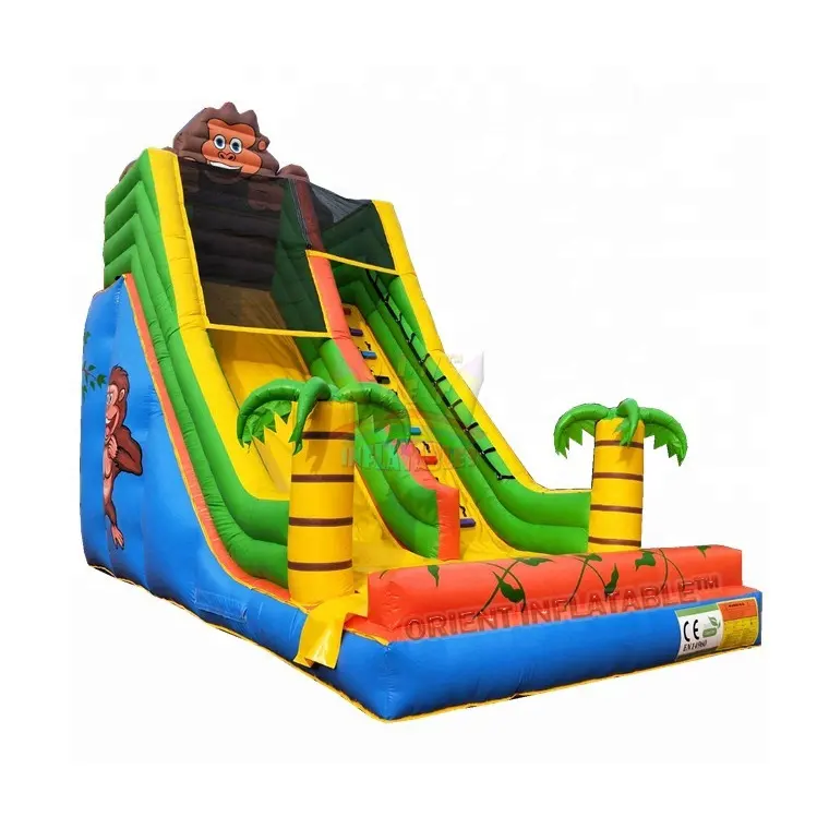 Orient Inflables comercial selva bosque inflable gorila tobogán seco