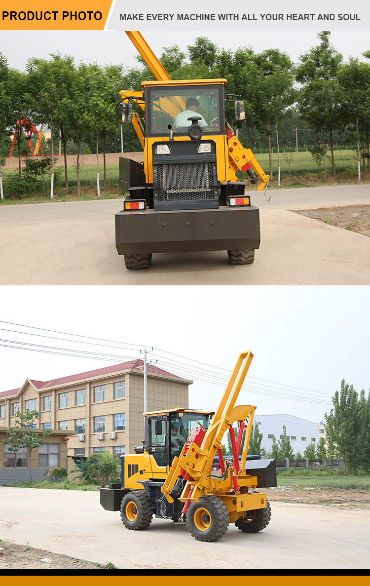 hydraulic pile driver  for highway guardrail construction