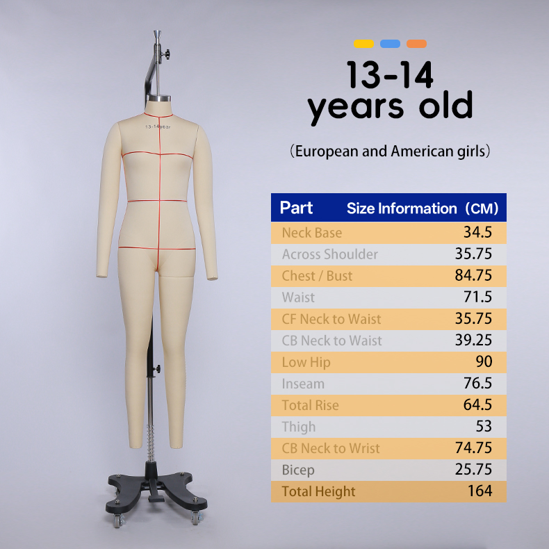 13-14 Years Old lady Kids Mannequin