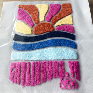 Sewill özel şönil işlemeli demir on yamalar Logo yamalar T Shirt giysi için ısı transferi kabarık yamalar - Product Image 3