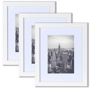 マット付き5x7またはマットなし8x10を表示壁の装飾用の8x10コラージュブラックフレーム5x7額縁MDF木製フォトフレーム - Product Image 6