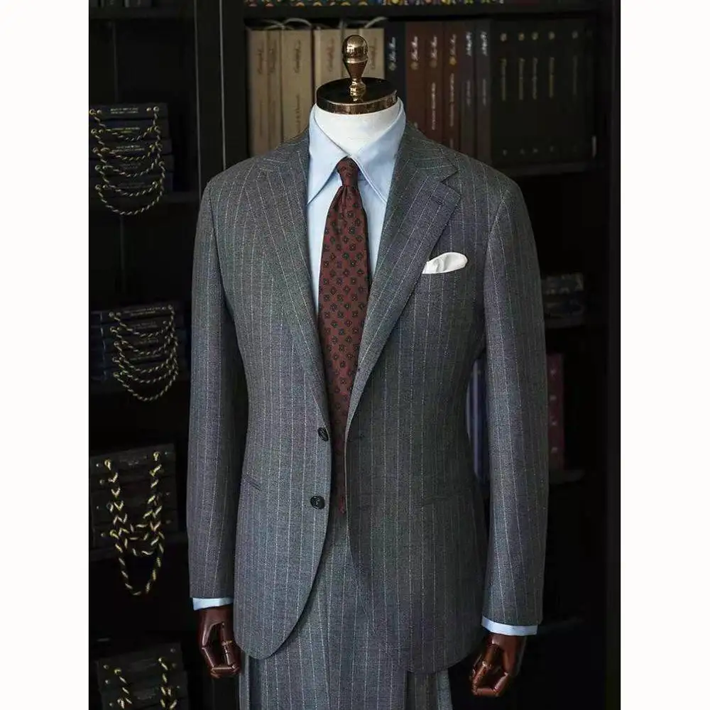 2019 bespoke terno personalizado 100% lã, super 120-150's italiana tecido de alta qualidade calça de design de casamento ternos