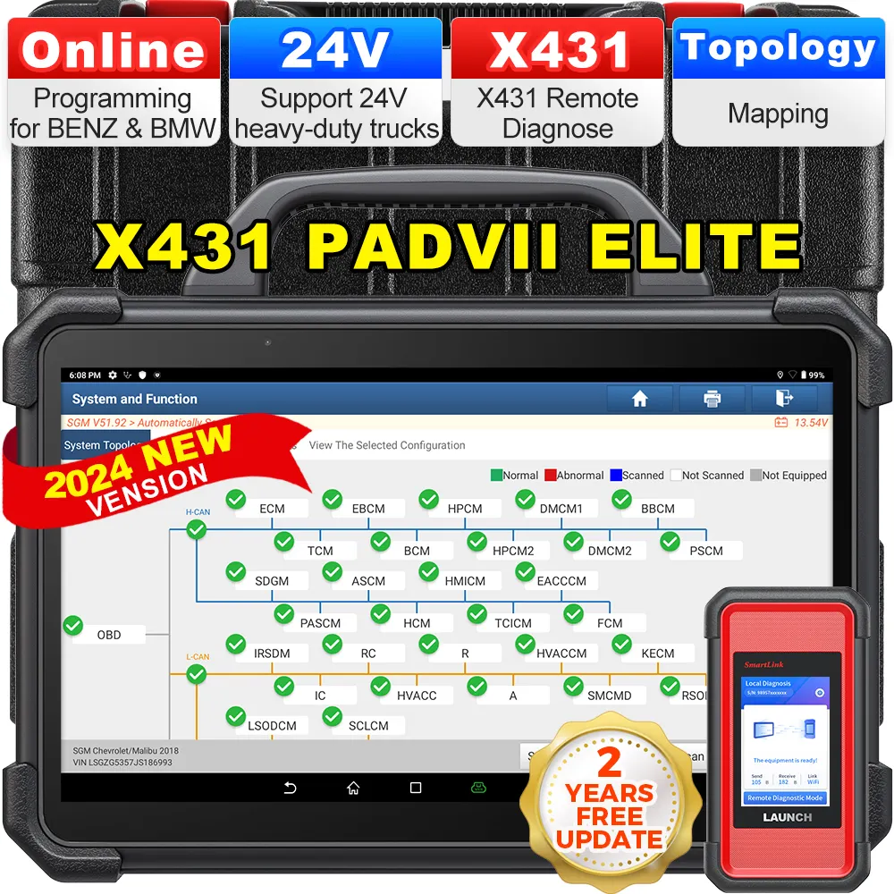 실행 x431 pad7 엘리트 패드 vii 스마트 링크 7 스로틀 III j2534 obd2 전체 시스템 ecu 프로그래밍 기계 스캐너 진단 도구