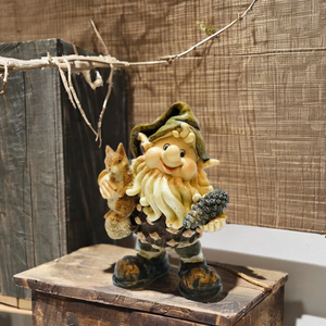 <strong>Dwarf</strong> Resin Crafts With Festive Atmosphere Pine Nuts Decorative Element Hand Painted Pendant Pattern&amp;Gifts - Product Image 2